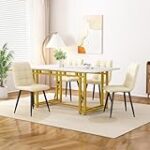 Las Mejores Mesas de Comedor con Patas Doradas: Análisis y Comparativa de Estilos y Funcionalidad